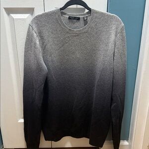 Saks Fifth Avenue Gray Ombre Crewneck Sweater